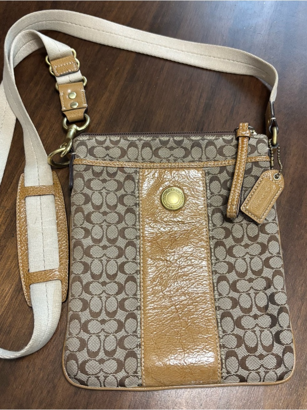 Coach Y2K Signature Canvas Crossbody Bag No K0726-41069 Minimalist Beige